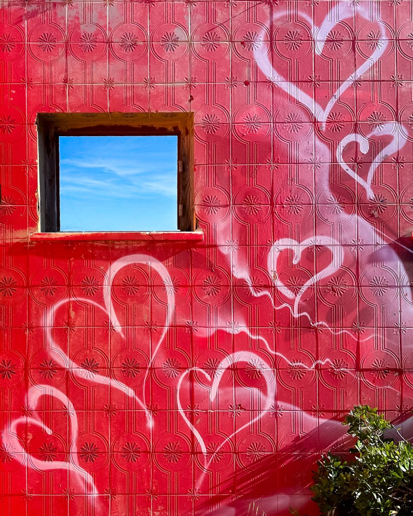 The house full of hearts in Sagres, Algarve, Portugal, April 2023