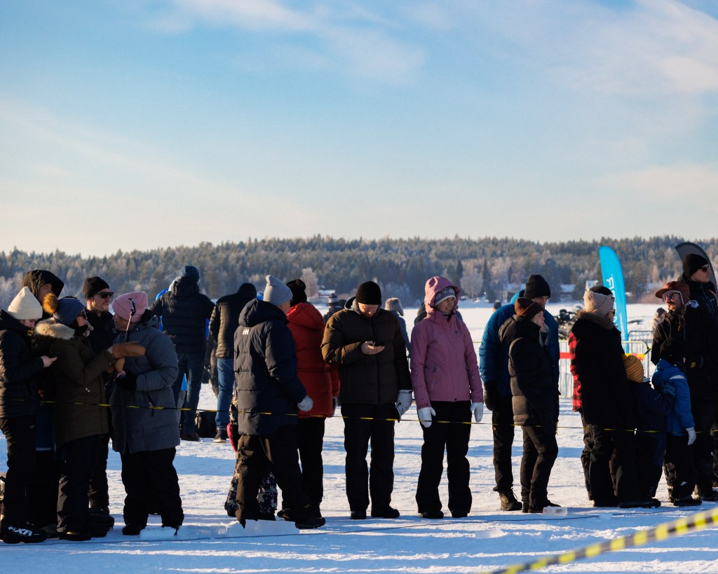 Audience at Scandinavian Winter Swimming Championships 2024, Skelleftea, Sweden