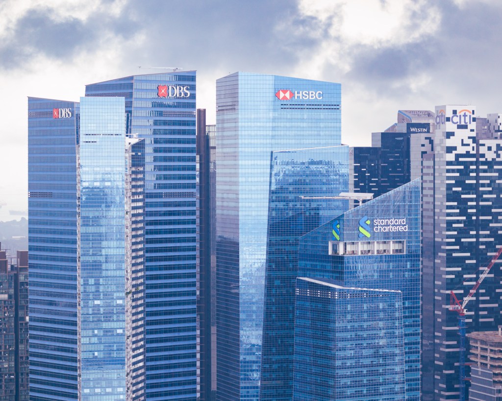 Buildings on Marina Boulevard in Singapore