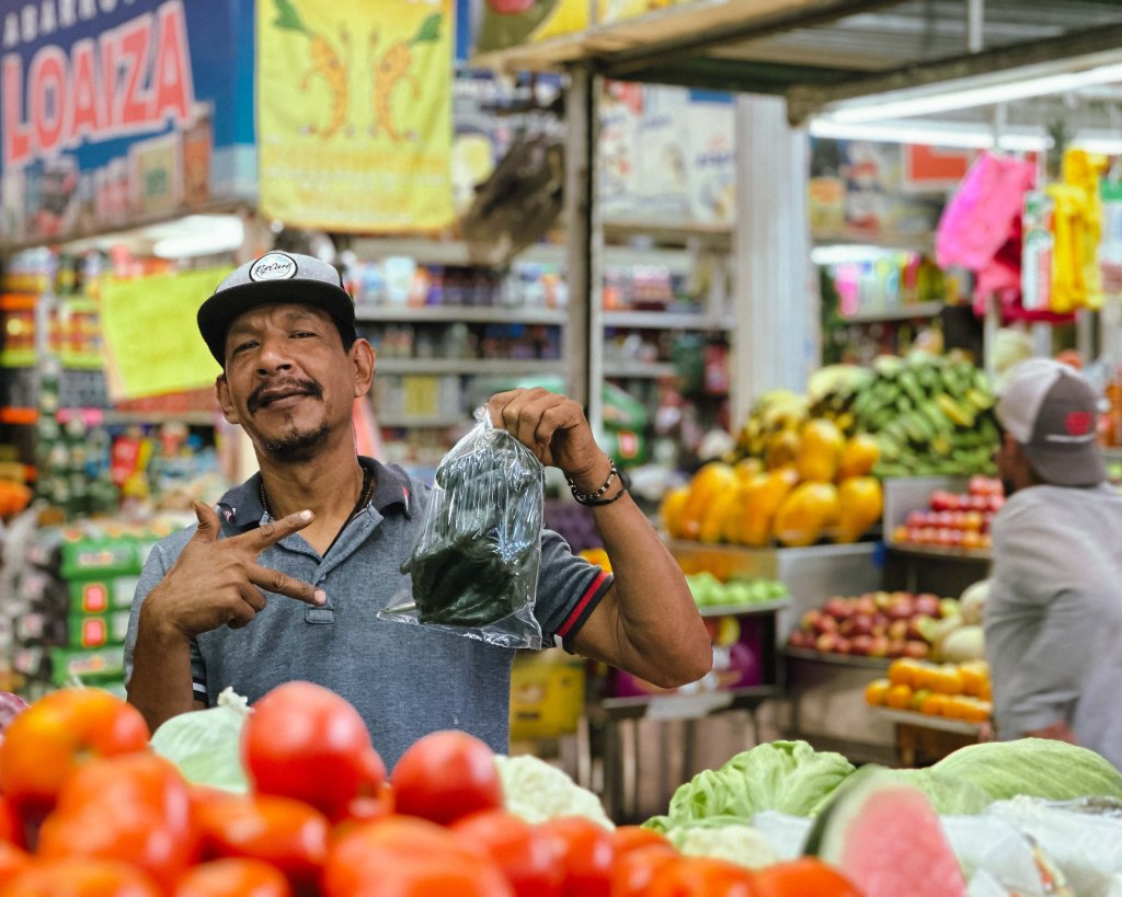 Fruit seller at Mercado Pino Suarez in Mazatlán Mexico
