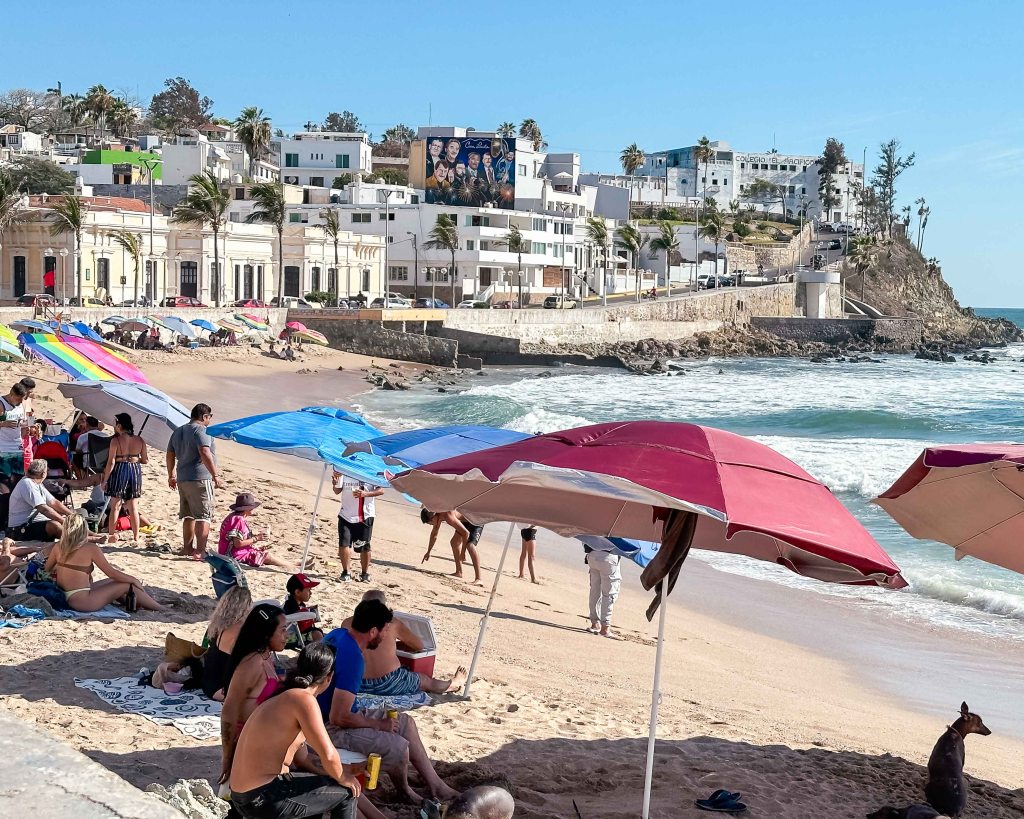 The beach closest to Centro in Mazatlán Mexico
