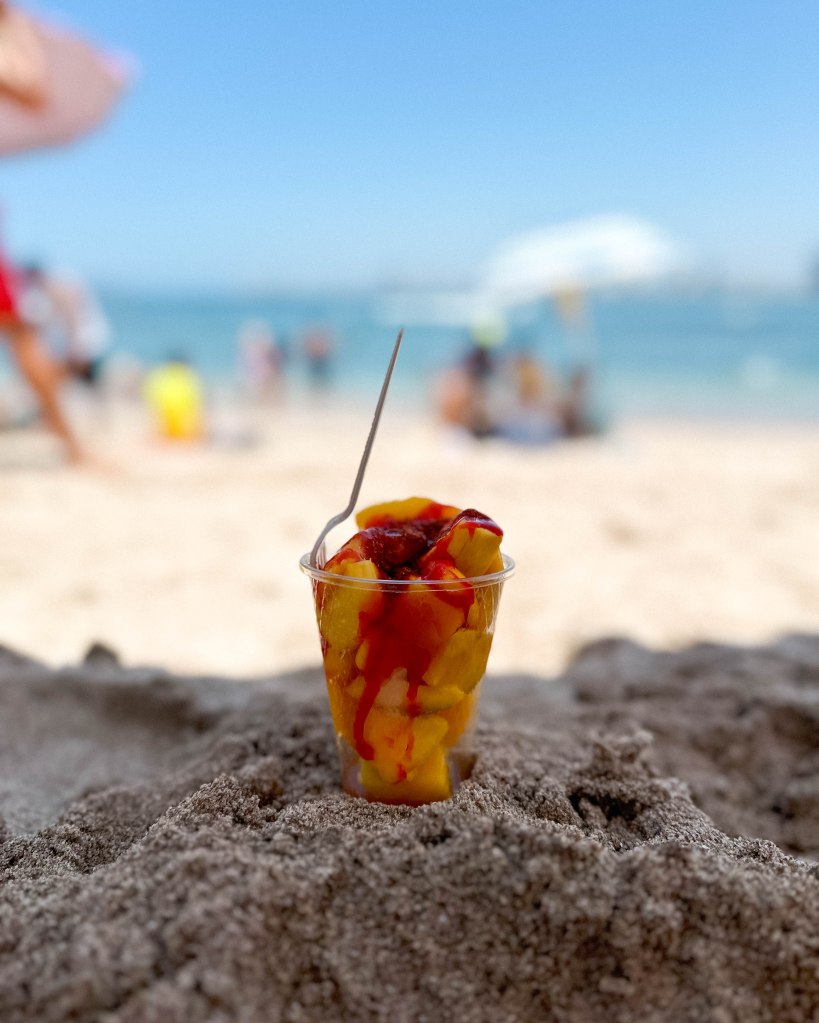 Spicy mango on the beach in Mazatlán Mexico
