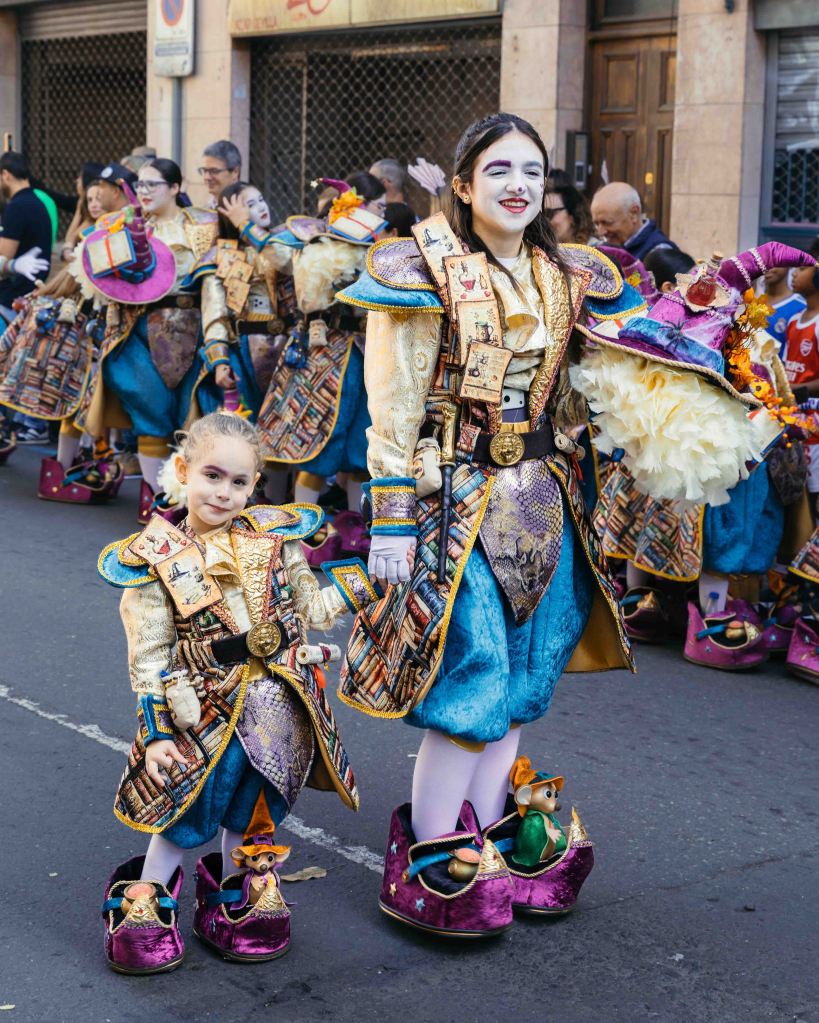 Childrens Carnival parade in Las Palmas, Gran Canaria, Spain February 2026