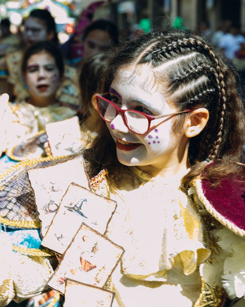 Childrens Carnival parade in Las Palmas, Gran Canaria, Spain February 2026
