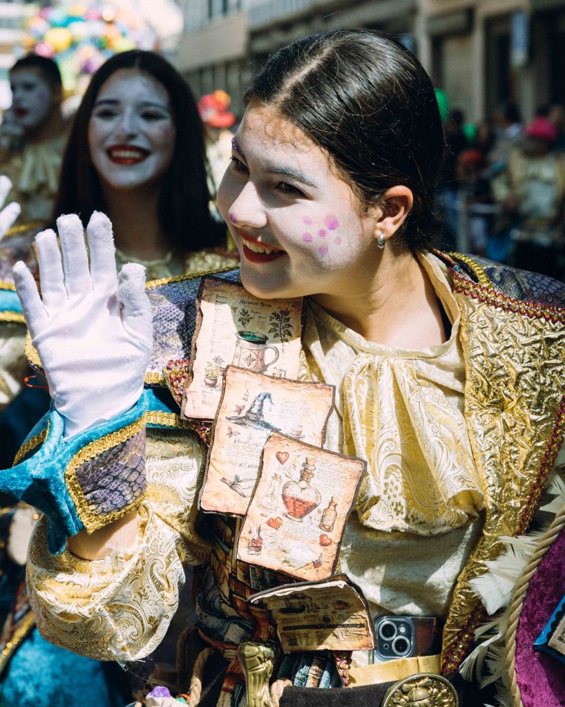 Childrens Carnival parade in Las Palmas, Gran Canaria, Spain February 2026