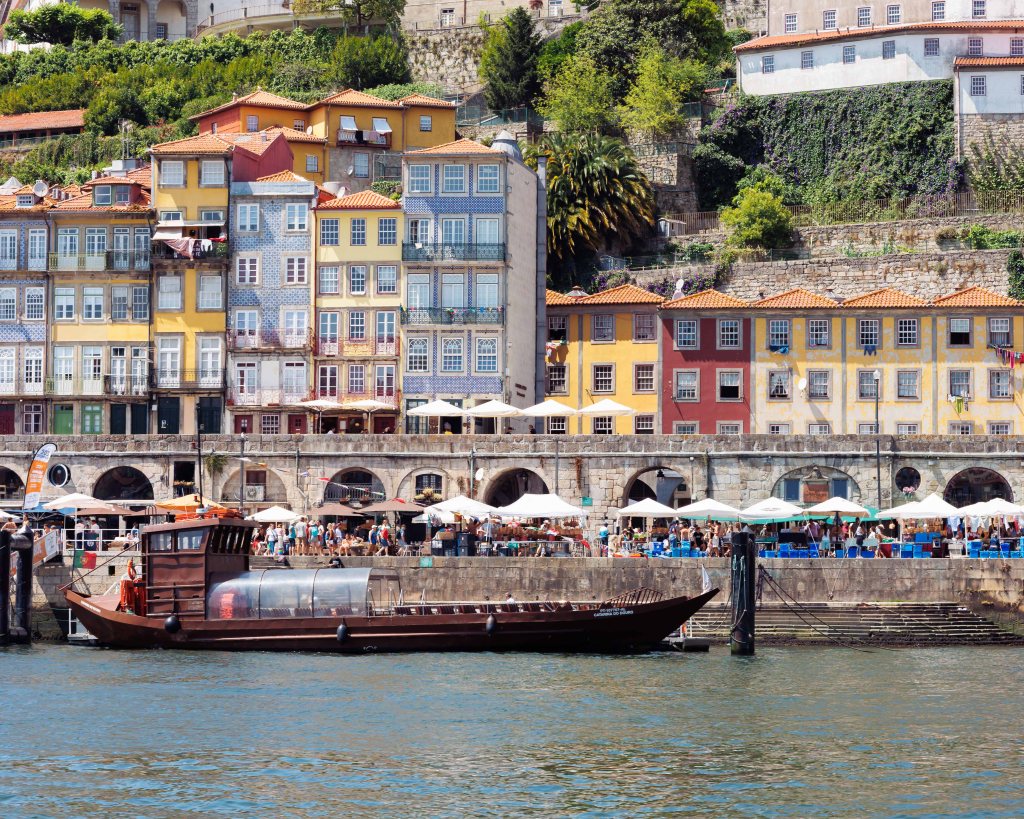 View of the city of Porto in northern Portugal as seen from the Douro river