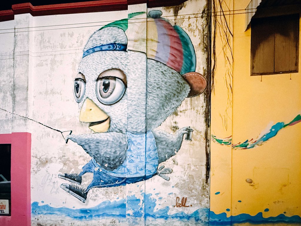 Street art in Old Town Phuket, january 2026