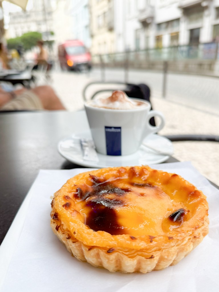 Pastel de nata at my local cafe in Porto, Portugal