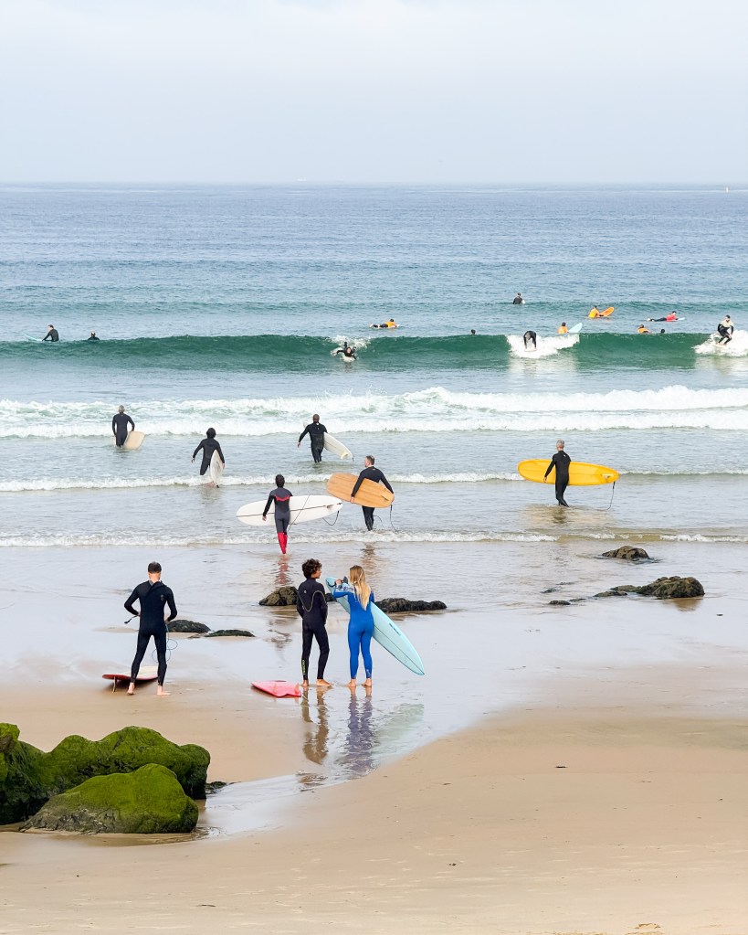 Surfers at Matosinhos, Porto, Portugal