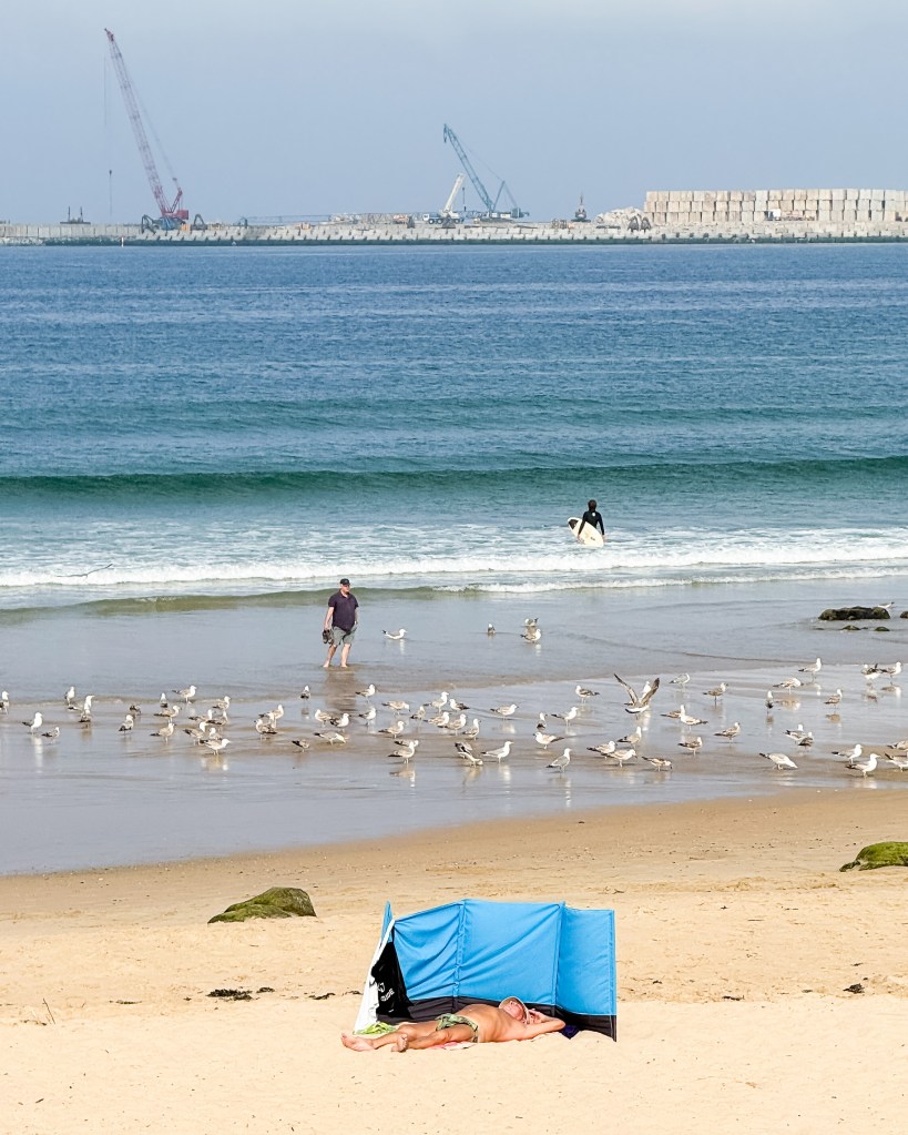 Surfers at Matosinhos, Porto, Portugal
