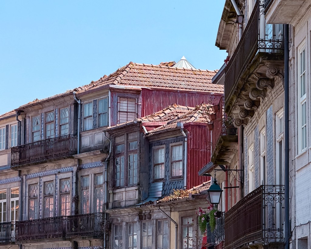 Old wooden houses in Porto, Portugal
