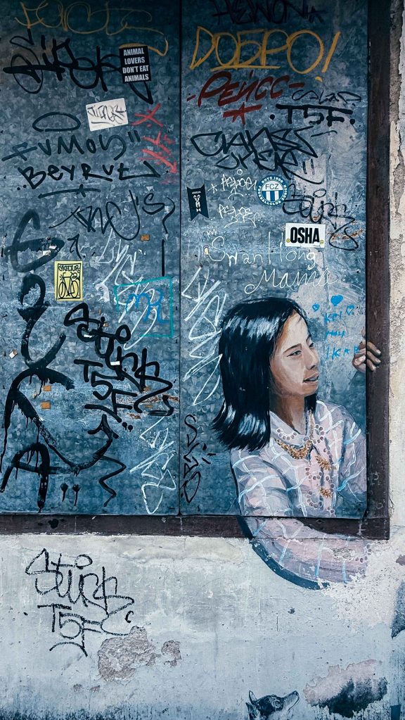 Street art in Old Town Phuket, january 2026