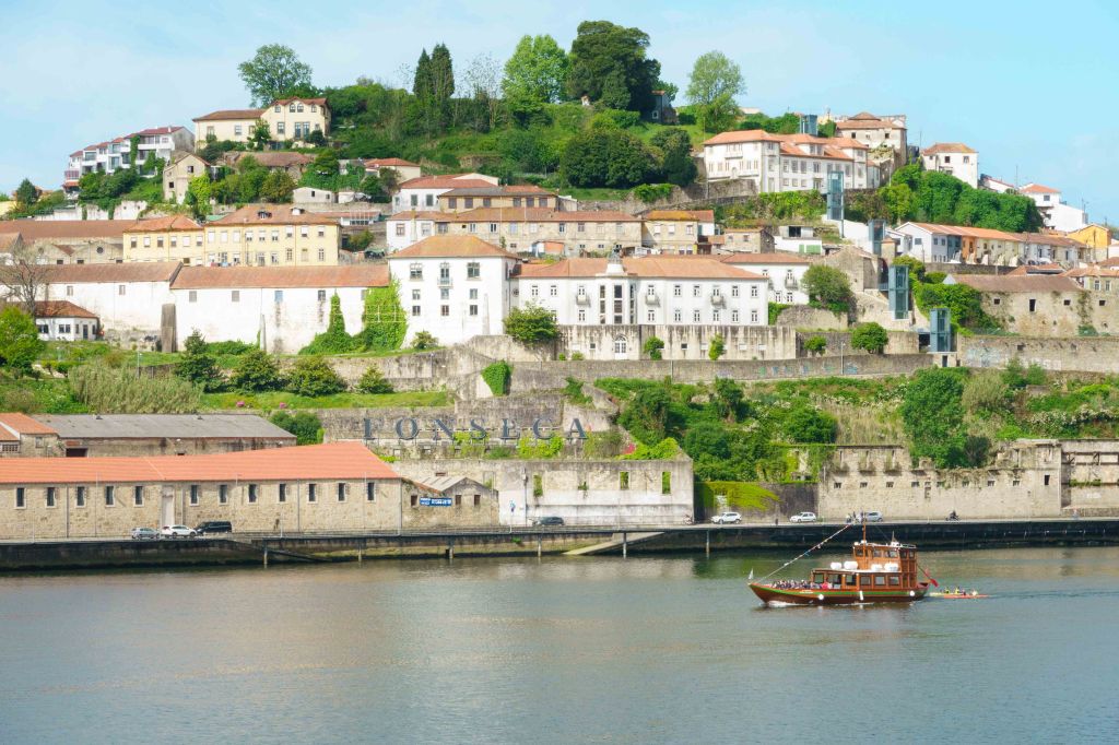 The Douro River, Porto, Portugal, wourist boat and canoeing