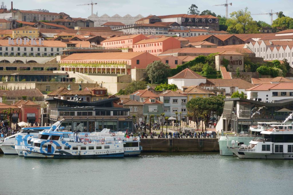 Boats on The Douro River and the old port destilleries, Porto, Portugal