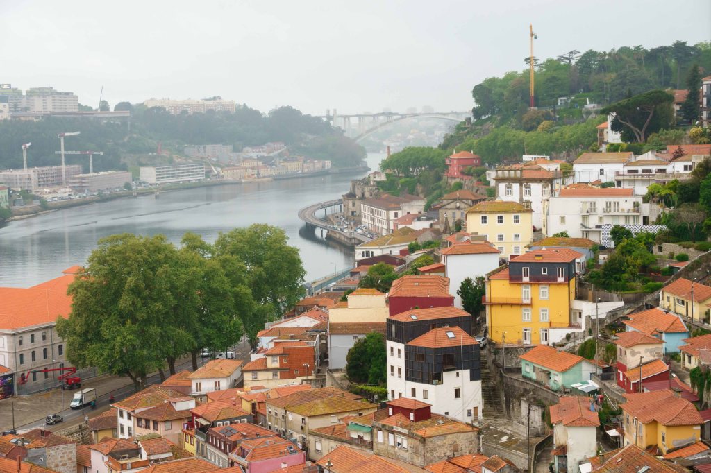 City scape of Porto and Douro River, Portugal