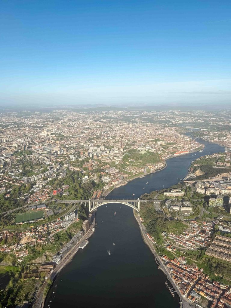 Aerial view of Porto and the Douro River, Portugal