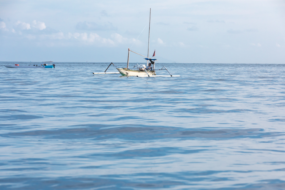 Fishermen in their boats, Lombok, Indonesia