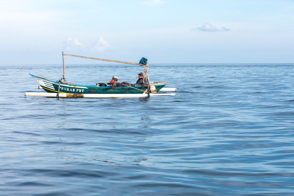 Fishermen in their boats, Lombok, Indonesia