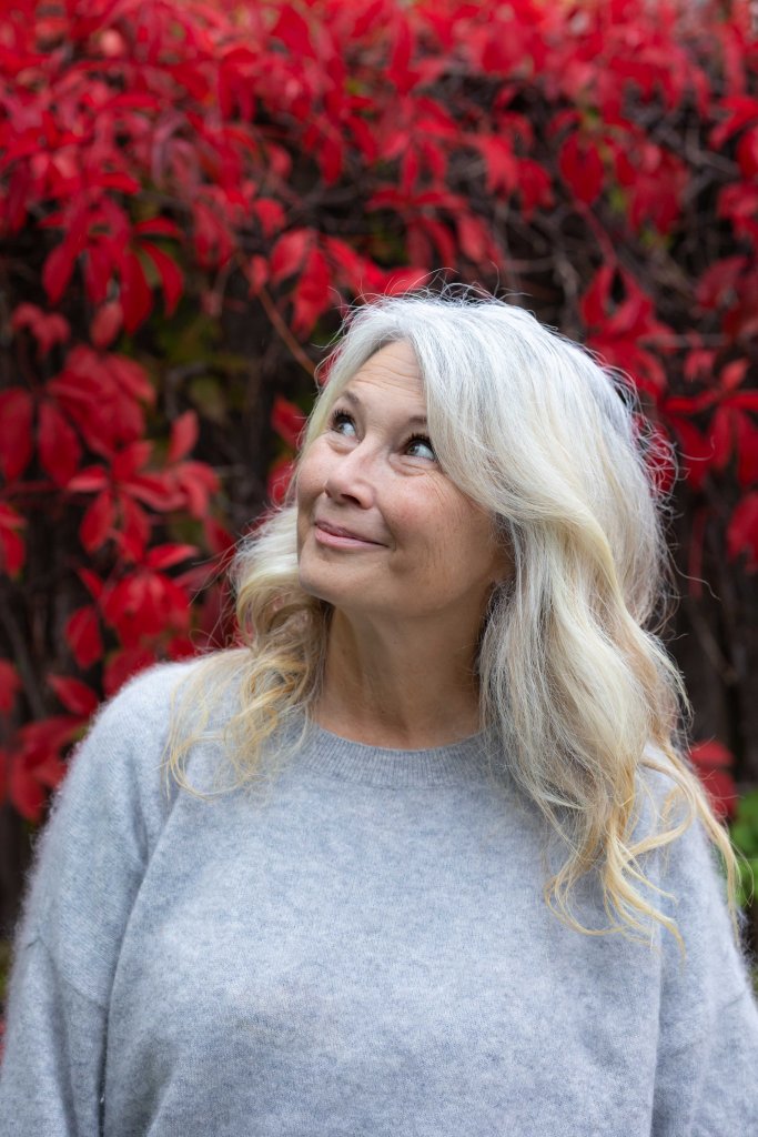 Author and illustrator Åsa Rosén in Kummelnäs, Stockholm Achipelago, Sweden